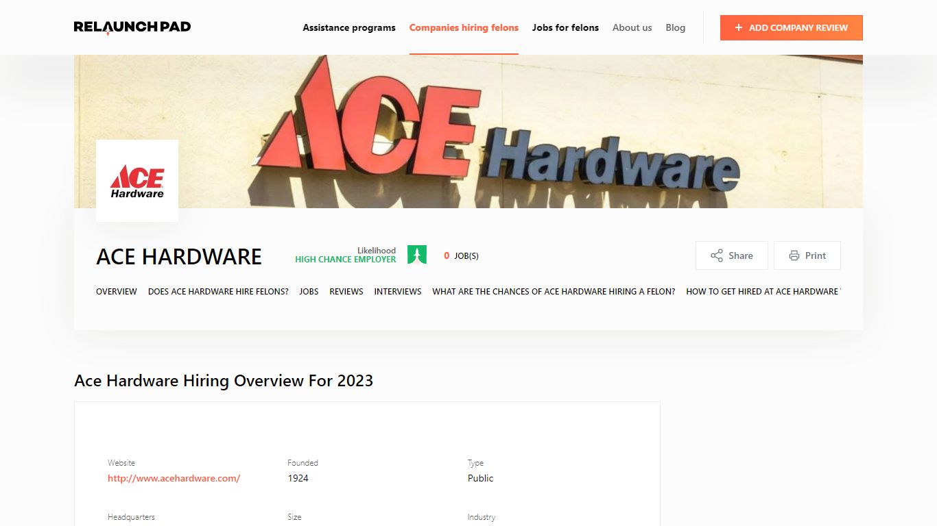Does Ace Hardware Hire Felons in 2023? We Have the Answers - Relaunch Pad