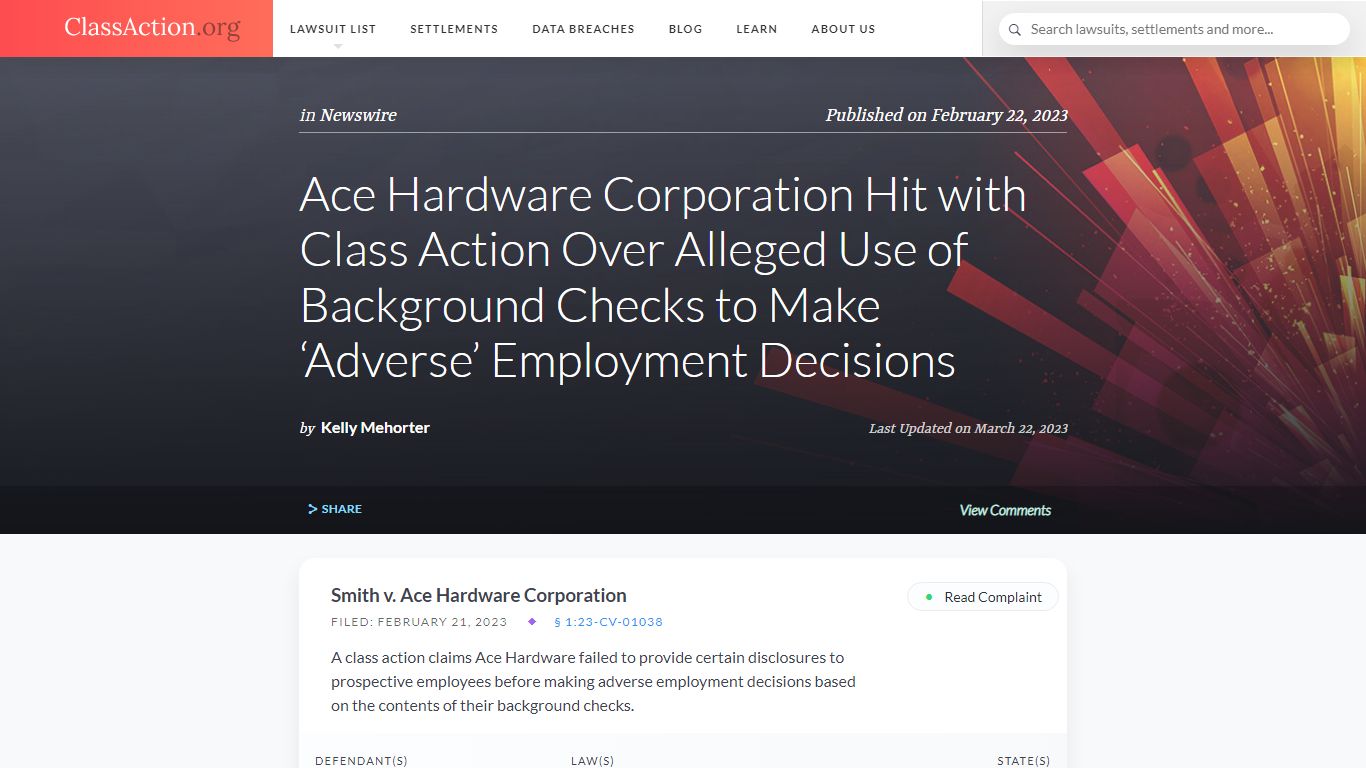 Ace Hardware Corporation Hit with Class Action Over Alleged Use of ...