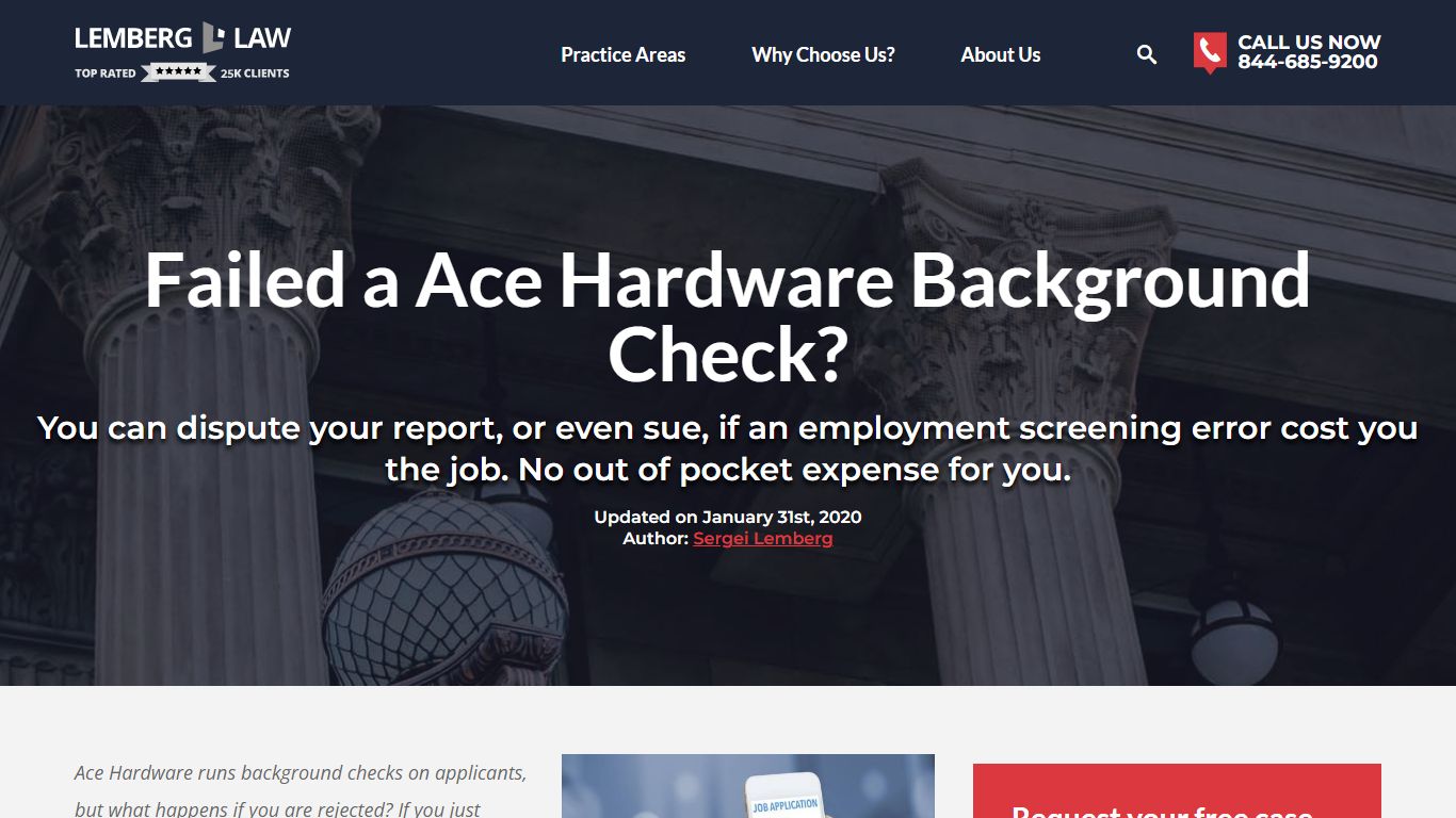 Failed a Ace Hardware Background Check? - Lemberg Law